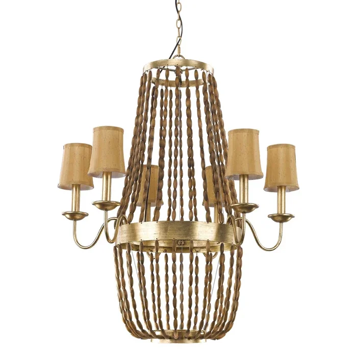 Acclaim Lighting – IN11405AGL – Six Light Chandelier – Anastasia – Antique Gold Leaf