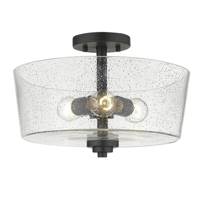 Acclaim Lighting – IN61104BK – Three Light Semi-Flush Mount – Rowe – Matte Black