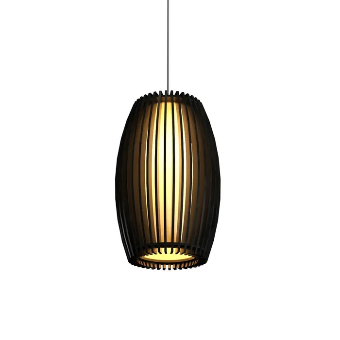 Accord Lighting – 1140.46 – One Light Pendant – Stecche di Legno – Organic Black – 114046