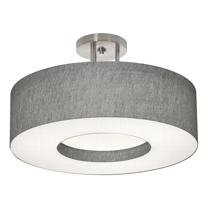 AFX Lighting – MCF1524LAJUD-GYSF – LED Semi-Flush Mount – Montclair – Satin Nickel