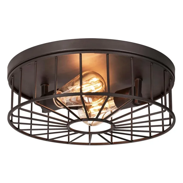 AFX Lighting – THEF13MBBK – Two Light Flush Mount – Theo – Black