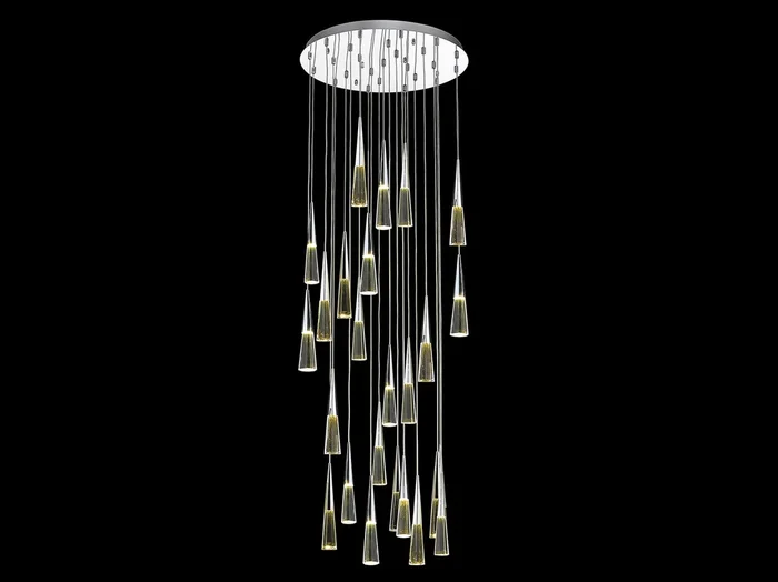 Avenue Lighting – HF3825-CH – 25 Light Flush Mount Pendant – Avalon – Polished Chrome