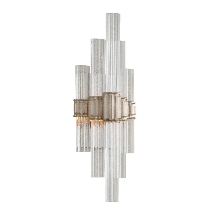 Corbett Lighting – 236-11-WSL – Two Light Wall Sconce – Viola – Warm Silver Leaf