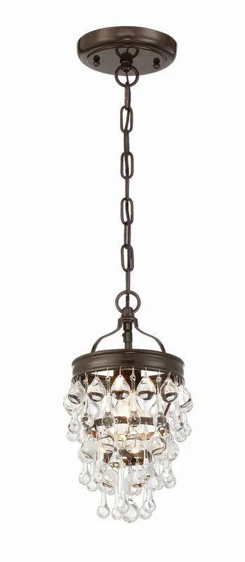 Crystorama – 131-VZ – One Light Mini Chandelier – Calypso – Vibrant Bronze – 131VZ