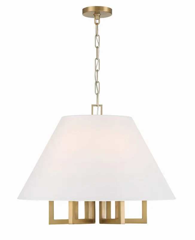 Crystorama – 2256-VG – Six Light Chandelier – Westwood – Vibrant Gold – 2256VG