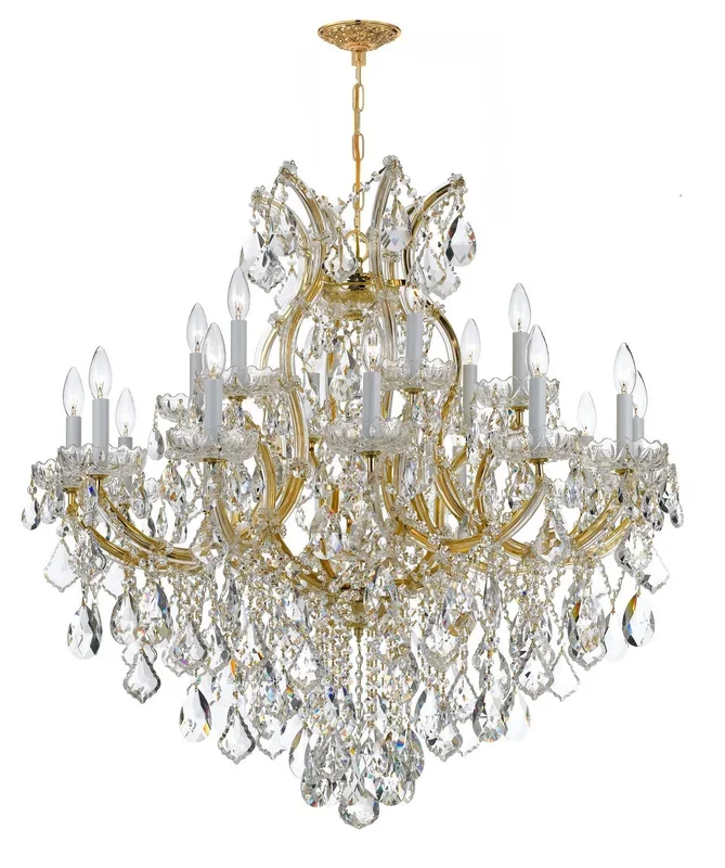 Crystorama – 4418-GD-CL-S – 19 Light Chandelier – Maria Theresa – Gold – 4418GDCLS