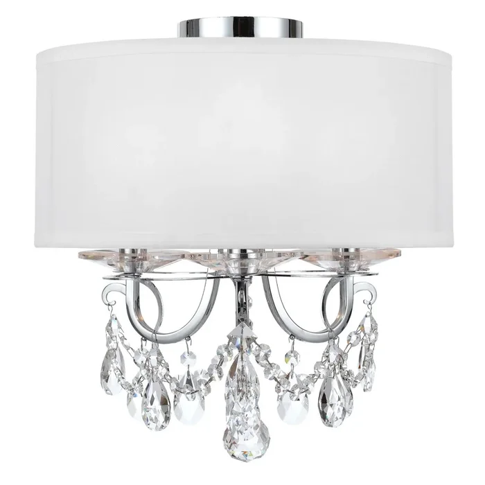 Crystorama – 6623-CH-CL-MWP_CEILING – Three Light Semi Flush Mount – Othello – Polished Chrome – 6623CHCLMWPCEILING