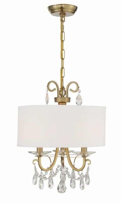 Crystorama – 6623-VG-CL-SAQ – Three Light Chandelier – Othello – Vibrant Gold – 6623VGCLSAQ