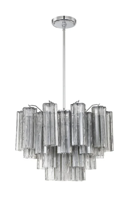 Crystorama – ADD-306-CH-SM – Six Light Chandelier – Addis – Polished Chrome – ADD306CHSM
