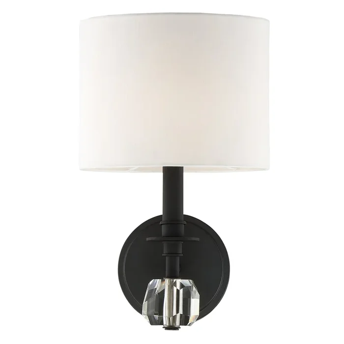 Crystorama – CHI-211-BF – One Light Wall Sconce – Chimes – Black Forged – CHI211BF