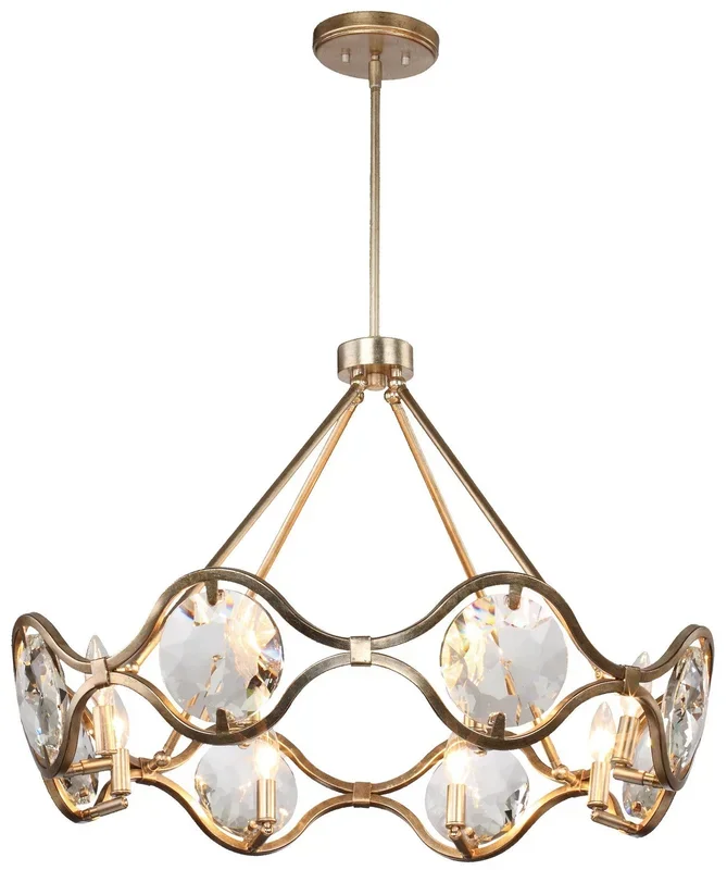 Crystorama – QUI-7628-DT – Eight Light Chandelier – Quincy – Distressed Twilight – QUI7628DT