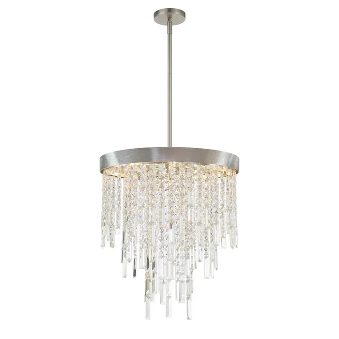Crystorama – WIN-215-SA-CL-MWP – Five Light Chandelier – Winfield – Antique Silver – WIN215SACLMWP