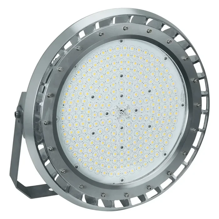 ESL Vision LED Hazardous Location Round High Bay 60W 8400Lm 5000K 100-277V Input 120 Degree Beam Angle Grey Finish (ESL-HZRHB-M60W-250-120D)