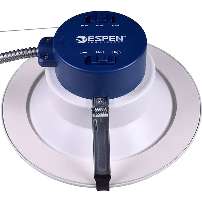 Espen 4 Inch Commercial Downlight 120-277V Input 6/9/14W 550/770/1100Lm 90 CRI CCT 3000K /3500K /4000K Selectable (VEKR4D/9T/14W-10V)