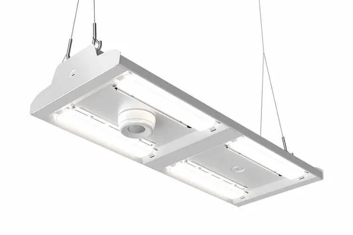 GE ABV4D3647WDQV41AQWHTE1PK ABV4 High Bay 347V 36000Lm 4000K 120 Degree Diffused Lens 0 10V Dimming Y Cable/Hook 5 Foot 6 Foot Black Cord No Plug White (93302758)