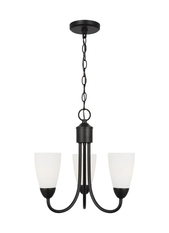 Generation Lighting – 3120203EN3-112 – Three Light Chandelier – Seville – Midnight Black – 3120203EN3112