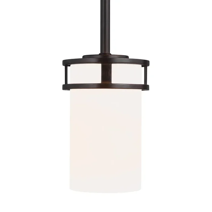 Generation Lighting – 6121601-710 – One Light Mini-Pendant – Robie – Bronze