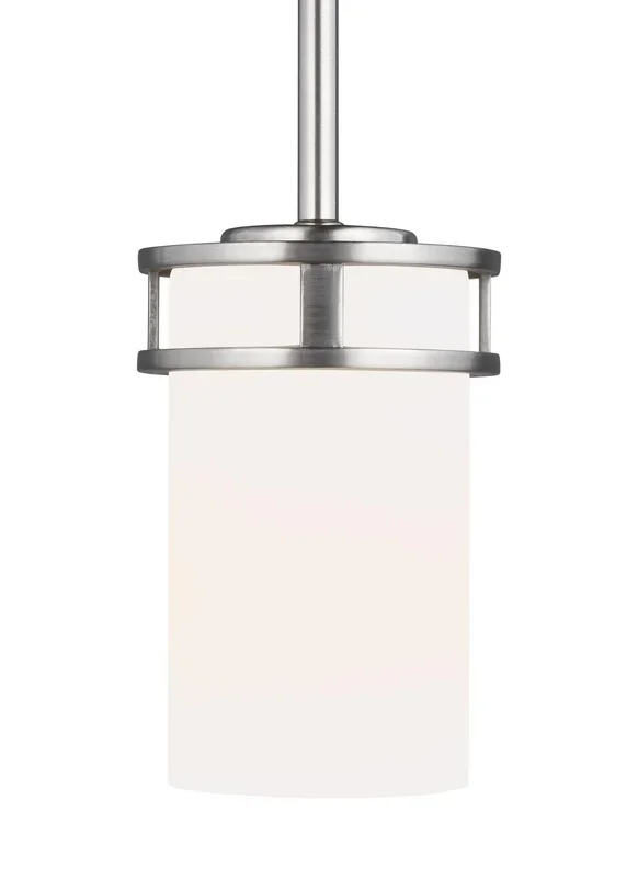 Generation Lighting – 6121601EN3-962 – One Light Mini-Pendant – Robie – Brushed Nickel