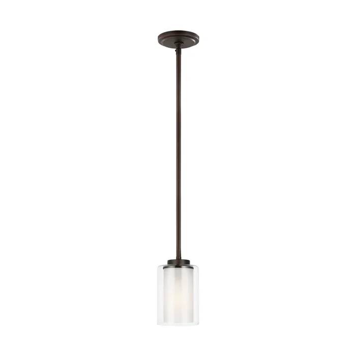 Generation Lighting – 6137301EN3-710 – One Light Mini-Pendant – Elmwood Park – Bronze