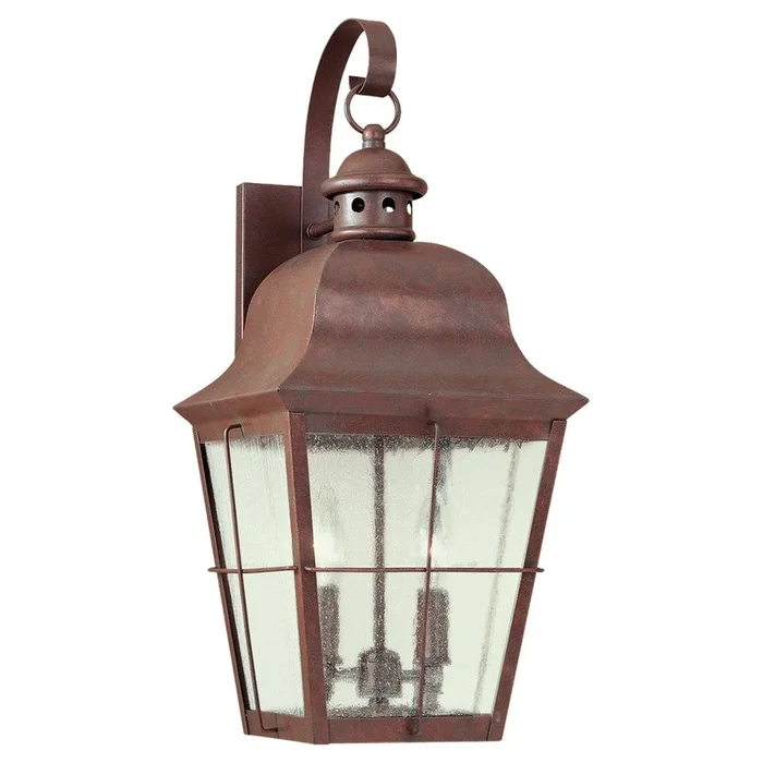 Generation Lighting – 8463-44 – Two Light Outdoor Wall Lantern – Chatham – Weathered Copper