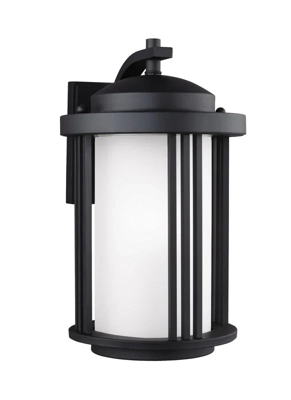 Generation Lighting – 8747901DEN3-12 – One Light Outdoor Wall Lantern – Crowell – Black