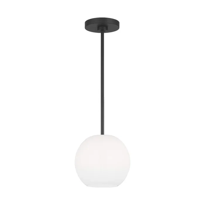 Generation Lighting – GLP1011MBK – One Light Mini Pendant – Rory – Midnight Black