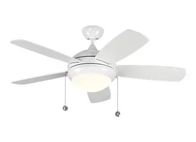 Generation Lighting Discus 44 Inch Ceiling Fan 120V 3000K 90 CRI 1060Lm White (5DIC44WHD-V1)