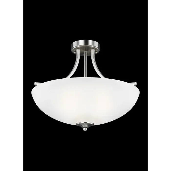 Generation Lighting Geary Medium Three Light Semi-Flush Convertible Pendant (7716503-962)