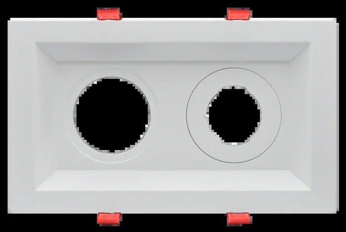 GM Lighting MiniTask Downlight Accessory–Regressed Multi-Plate 2 Fixture White For MTRA2 (RMP-2-WH)