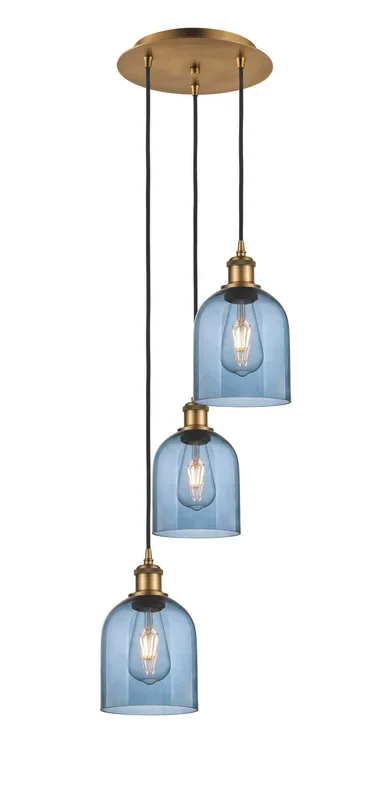 Innovations – 113B-3P-BB-G558-6BL – Three Light Pendant – Ballston – Brushed Brass