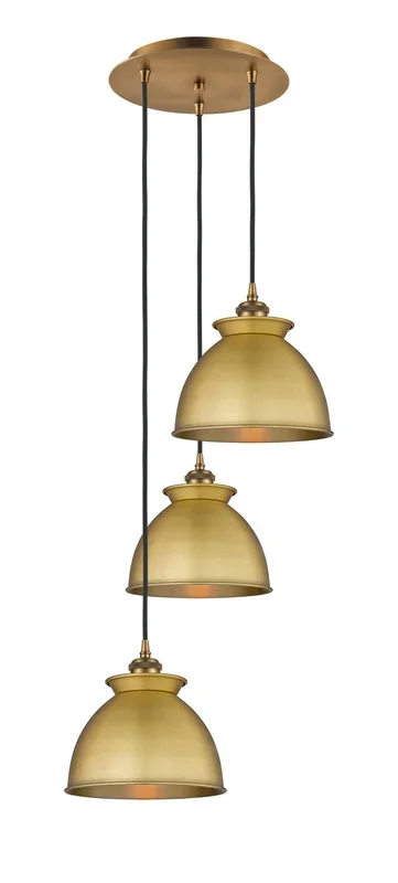 Innovations – 113B-3P-BB-M14-BB – Three Light Pendant – Ballston – Brushed Brass