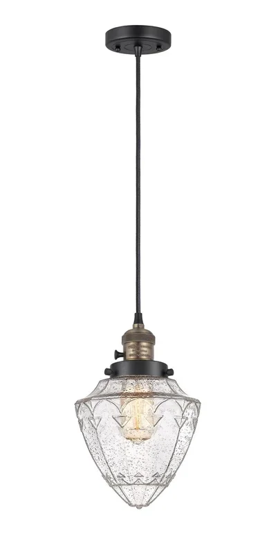 Innovations – 201CSW-BAB-G664-7-LED – LED Mini Pendant – Franklin Restoration – Black Antique Brass