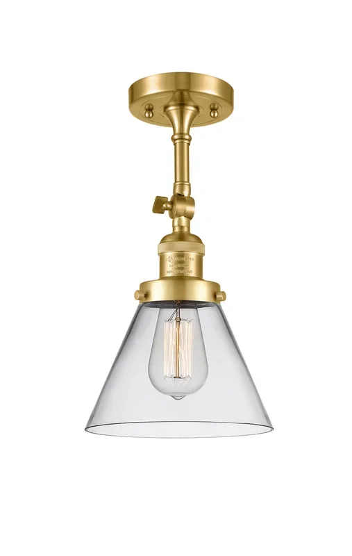 Innovations – 201F-SG-G42 – One Light Semi-Flush Mount – Franklin Restoration – Satin Gold