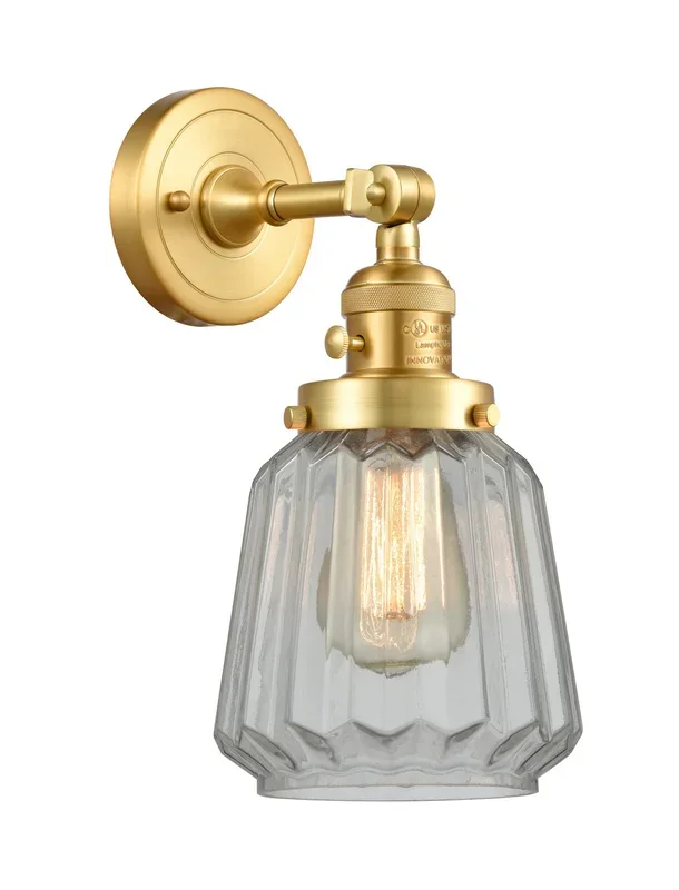 Innovations – 203SW-SG-G142 – One Light Wall Sconce – Franklin Restoration – Satin Gold