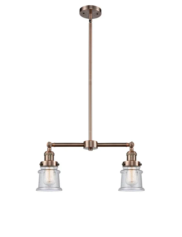 Innovations – 209-AC-G184S – Two Light Island Pendant – Franklin Restoration – Antique Copper – 209ACG184S