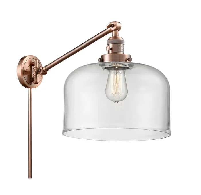 Innovations – 237-AC-G72-L-LED – LED Swing Arm Lamp – Franklin Restoration – Antique Copper – 237ACG72LLED