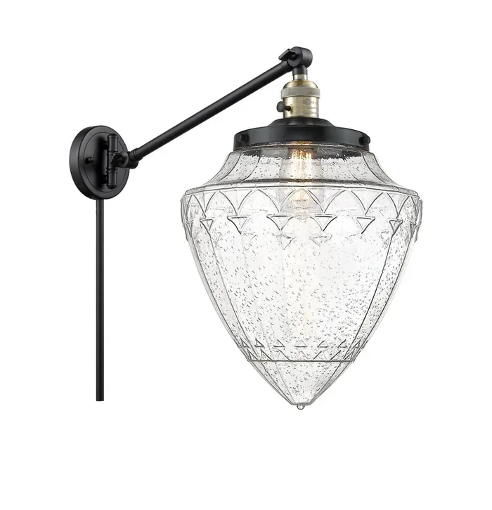 Innovations – 237-BAB-G664-12 – One Light Swing Arm Lamp – Franklin Restoration – Black Antique Brass – 237BABG66412