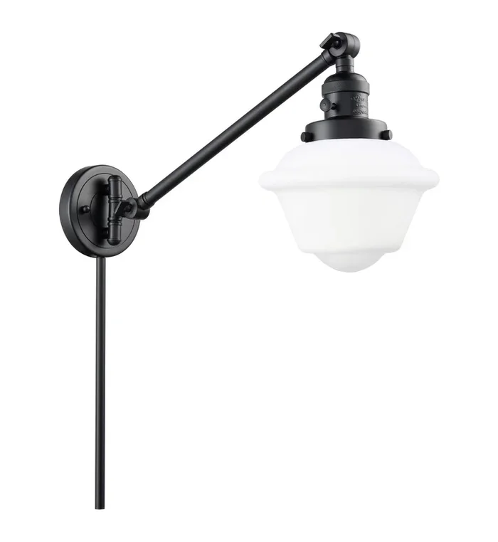 Innovations – 237-BK-G531-LED – LED Swing Arm Lamp – Franklin Restoration – Matte Black – 237BKG531LED