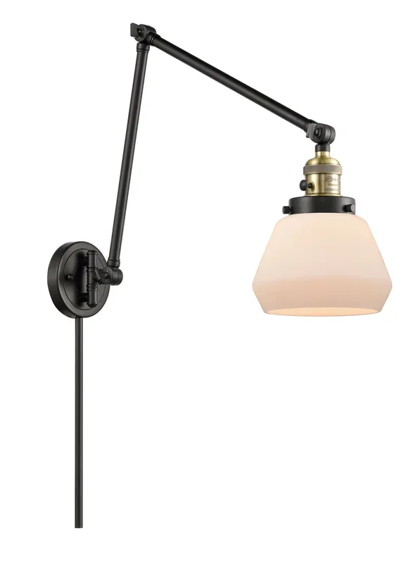 Innovations – 238-BAB-G171 – One Light Swing Arm Lamp – Franklin Restoration – Black Antique Brass – 238BABG171