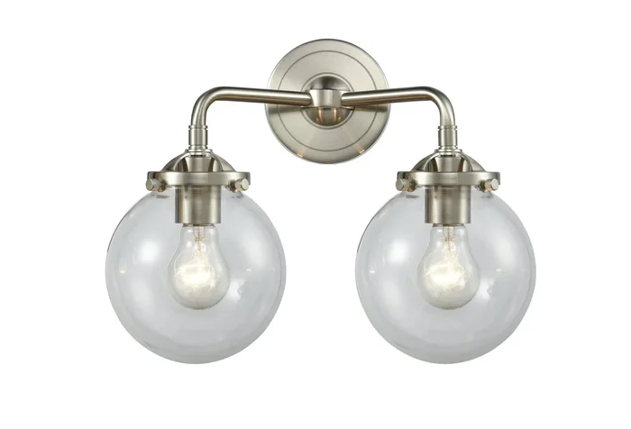 Innovations – 284-2W-SN-G202-6 – Two Light Bath Vanity – Nouveau – Brushed Satin Nickel – 2842WSNG2026