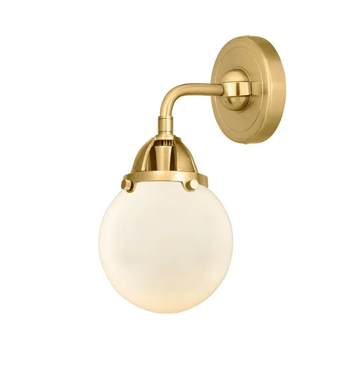 Innovations – 288-1W-SG-G201-6-LED – LED Wall Sconce – Nouveau 2 – Satin Gold – 2881WSGG2016LED