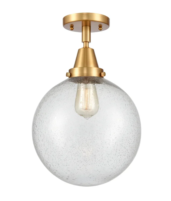 Innovations – 447-1C-SG-G204-10-LED – LED Flush Mount – Caden – Satin Gold – 4471CSGG20410LED