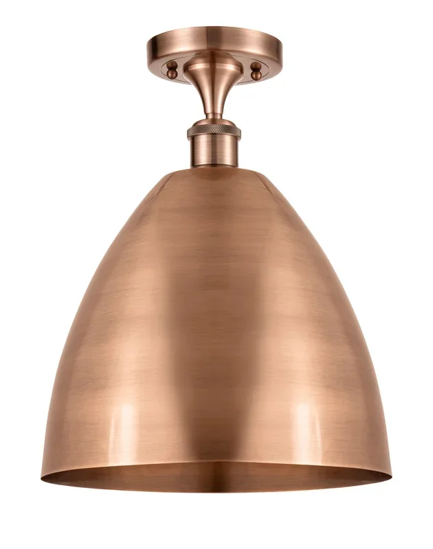 Innovations – 516-1C-AC-MBD-12-AC – One Light Semi-Flush Mount – Ballston – Antique Copper – 5161CACMBD12AC