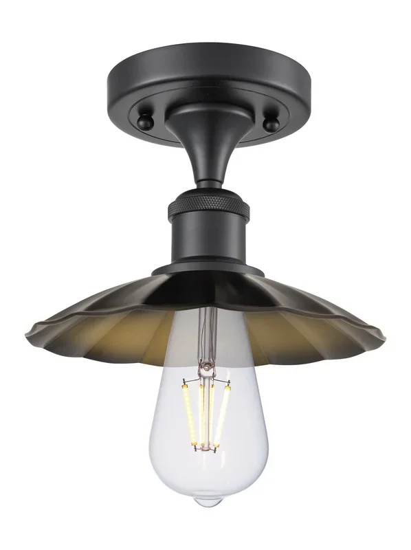 Innovations – 516-1C-BK-M17-BK – LED Semi-Flush Mount – Ballston – Matte Black – 5161CBKM17BK