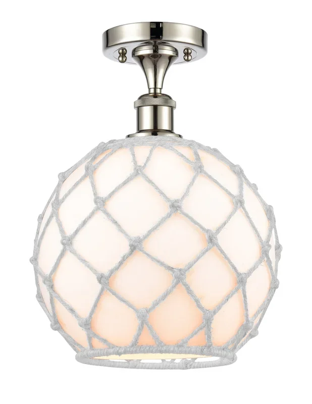 Innovations – 516-1C-PN-G121-10RW-LED – LED Semi-Flush Mount – Ballston – Polished Nickel – 5161CPNG12110RWLED