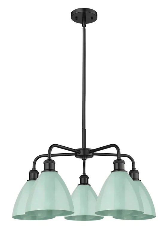 Innovations – 516-5CR-BK-MBD-75-SF – Five Light Chandelier – Ballston – Matte Black – 5165CRBKMBD75SF