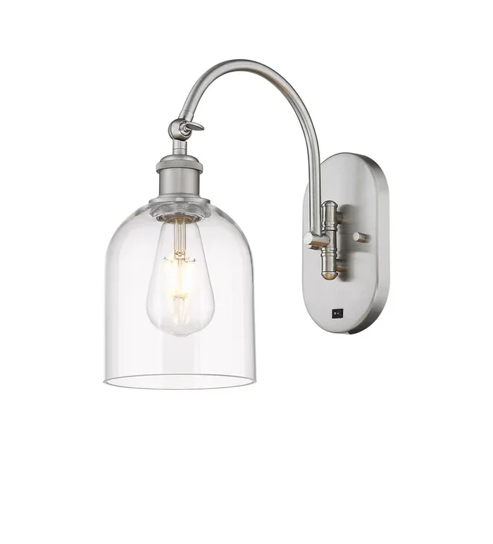 Innovations – 518-1W-SN-G558-6CL – One Light Wall Sconce – Ballston – Brushed Satin Nickel – 5181WSNG5586CL