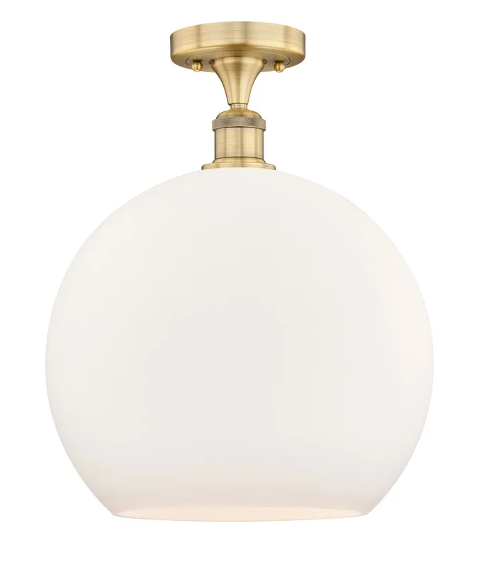 Innovations – 616-1F-BB-G121-14 – One Light Semi-Flush Mount – Edison – Brushed Brass – 6161FBBG12114