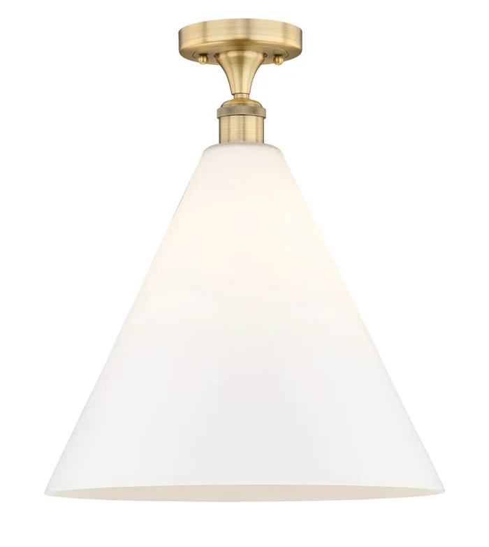 Innovations – 616-1F-BB-GBC-161 – One Light Semi-Flush Mount – Edison – Brushed Brass – 6161FBBGBC161