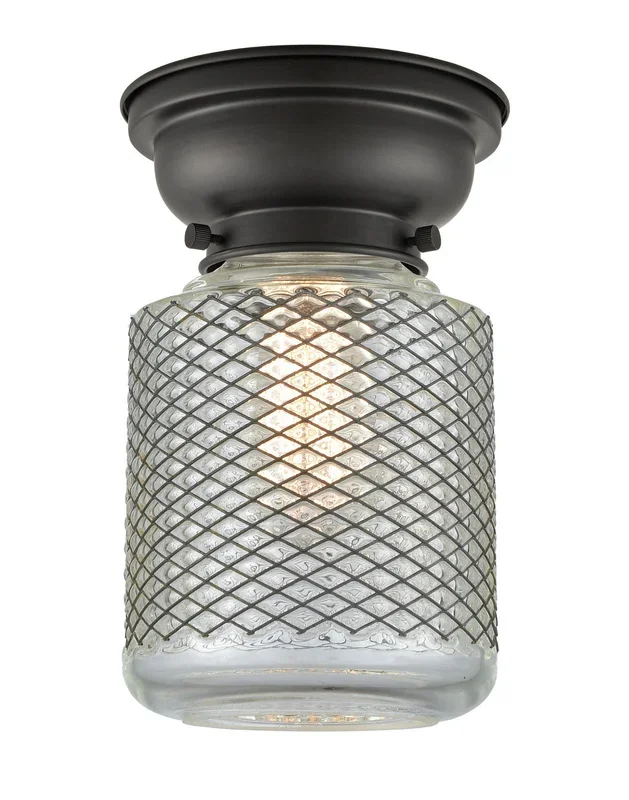 Innovations – 623-1F-BK-G262 – One Light Flush Mount – Franklin Restoration – Matte Black – 6231FBKG262